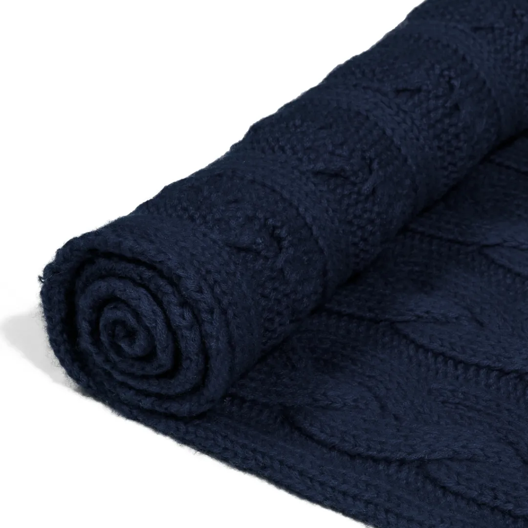 ROECKL Braided Cashmere Schal 30x180 - navy (blau) Outlet