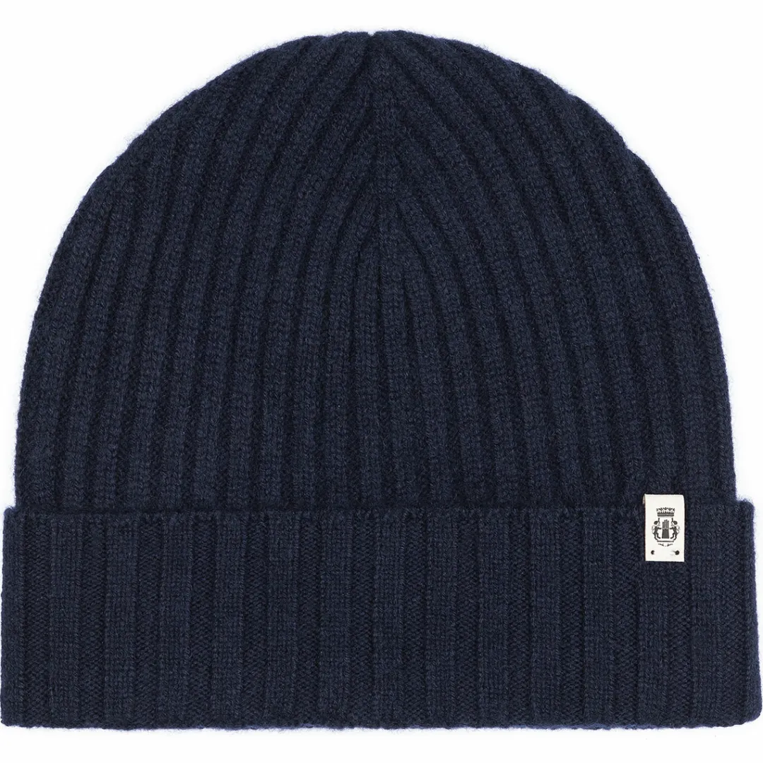 ROECKL Business Cashmere Muetze mit Umschlag - navy (blau) Outlet