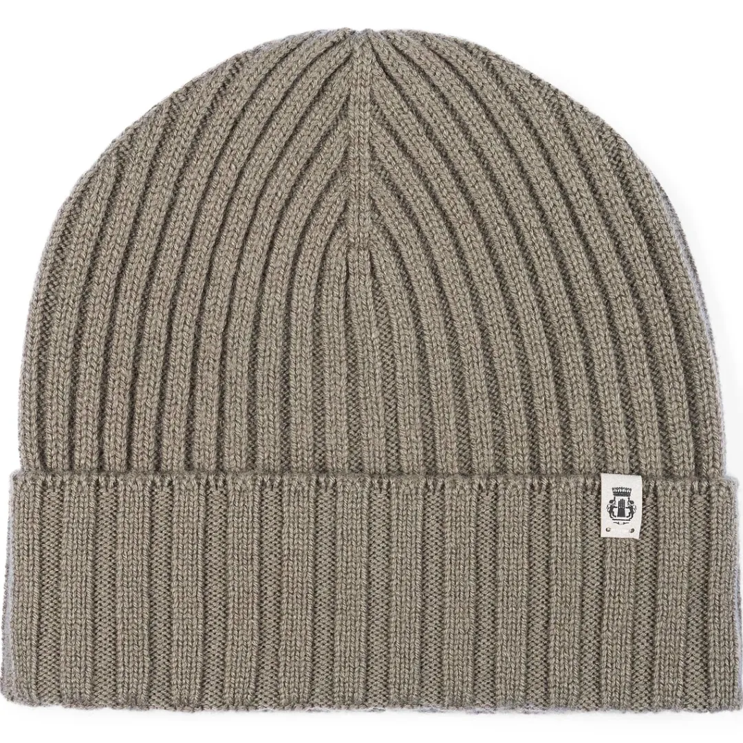 ROECKL Business Cashmere Muetze mit Umschlag - moss (grün) Clearance