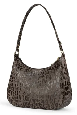 ROECKL Cleo small Croco  - mocca (braun) Clearance