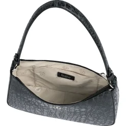 ROECKL Cleo small Croco silver  - black (schwarz)