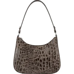 ROECKL Cleo small Croco silver - mocca (braun) Online