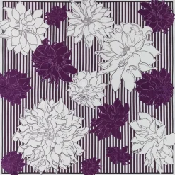ROECKL Dahlias & Stripes 64x64 - burgundy (rot) Best