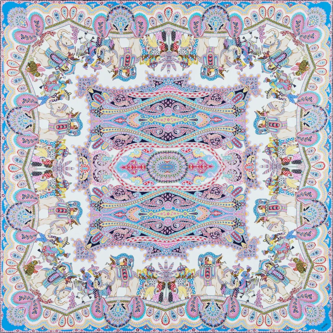 ROECKL Elephant Parade Silk 140x140 - multi heaven (blau) Sale