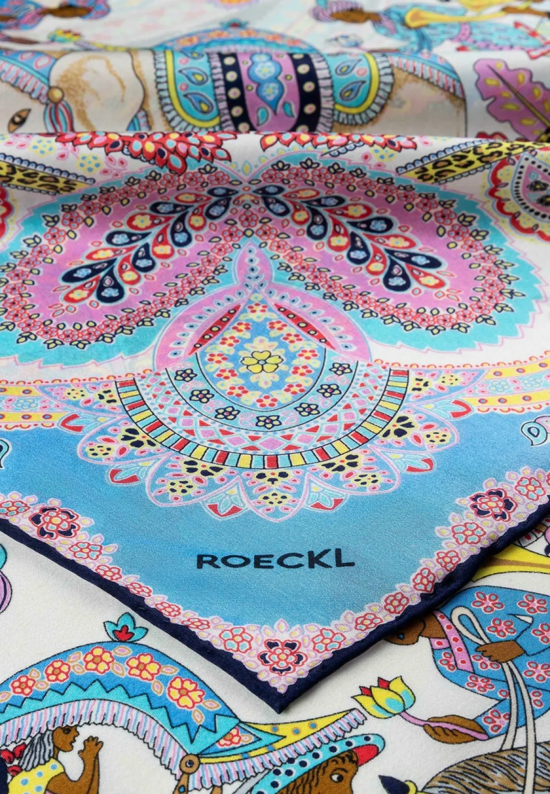 ROECKL Elephant Parade Silk 140x140 - multi heaven (blau) Sale