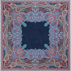 ROECKL Enchanted Paisley 140x140 - multi navy (blau)