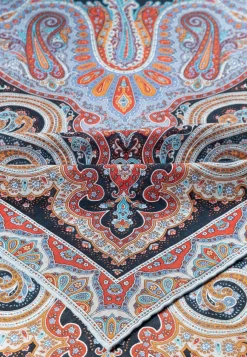 ROECKL Enchanted Paisley 140x140  - multi navy (blau)