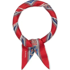 ROECKL Fine Paisley 53x53  - red/navy (rot) New