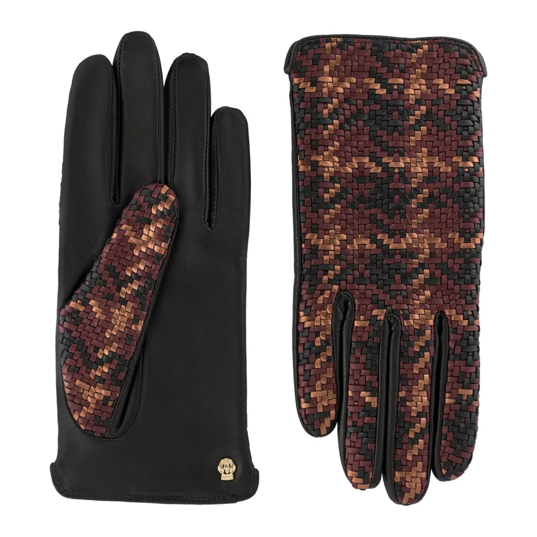 ROECKL Heringbone Jacquard Weaving - multi wine (rot) Clearance