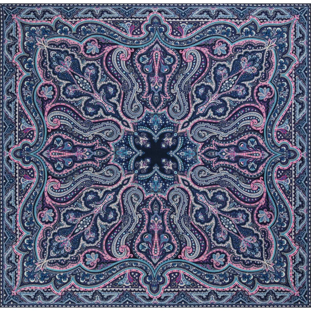 ROECKL Navona Paisley 140x140 - iceblue/navy (blau) Outlet