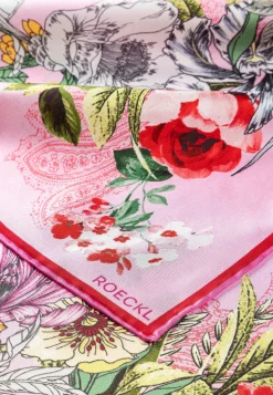 ROECKL Paisley & Flowers 53x53  - multi rose (rosa) New