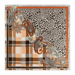 ROECKL Patchwork Leo 100x100 - multi honey (rot) Clearance