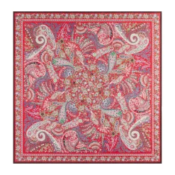 ROECKL Wool Feather 90x90  - multi scarlet (rot) New